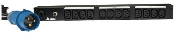 Delta basic 16A 1U PDU - 12X C13 Outlet